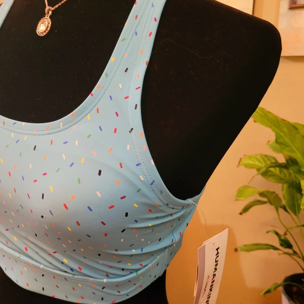 Pride Adult Humankind Swim Top - Blue Sprinkles